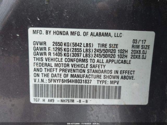 Honda Pilot Touring Image 15