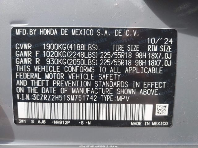 Honda HR-V Awd Sport Image 4