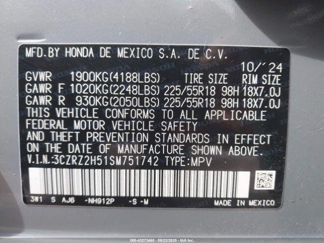 Honda HR-V Awd Sport Image 4