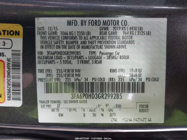 Ford Fusion Se Image 8