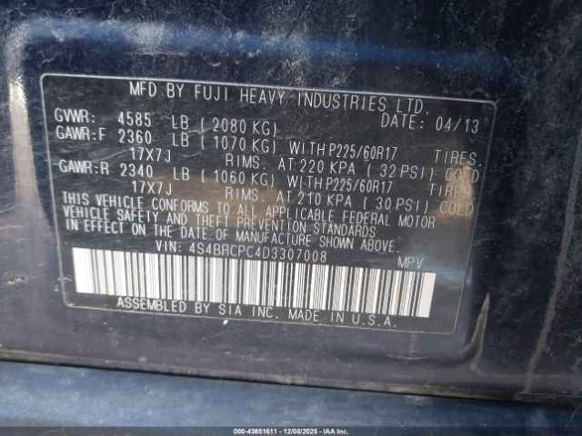 Subaru Outback 2.5i Limited Image 13